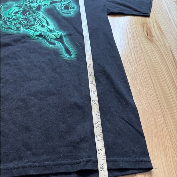 Black Graphic Tee with Neon Green Design - Picture 6 of 6